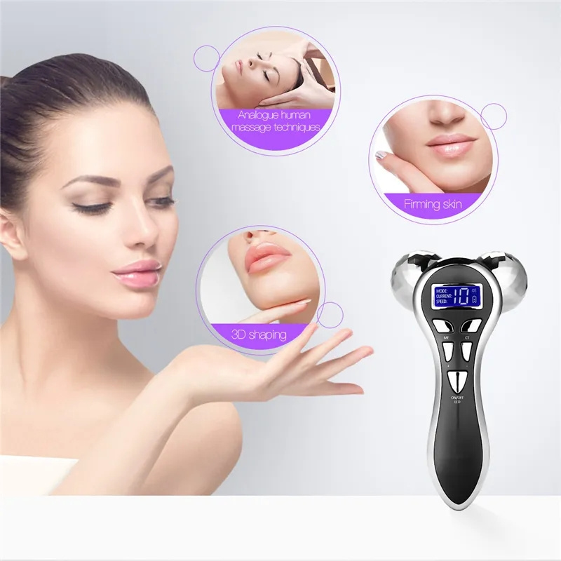 IFINE Beauty Home Use Equipment Face & Neck Lifting Massager 4D EMS Micro Current Vibrating Facial Roller Massager