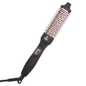 IFINE Beauty Fast heat Electric Ceramic Plate Hair Straightener Curling Iron Comb Brush Professional Hair Curling Brush