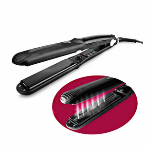 Professional Steam Hair Straightener Titanium Steam Hair Straightener with Argan Oil Tourmaline with Factory Wholesale LED IFINE