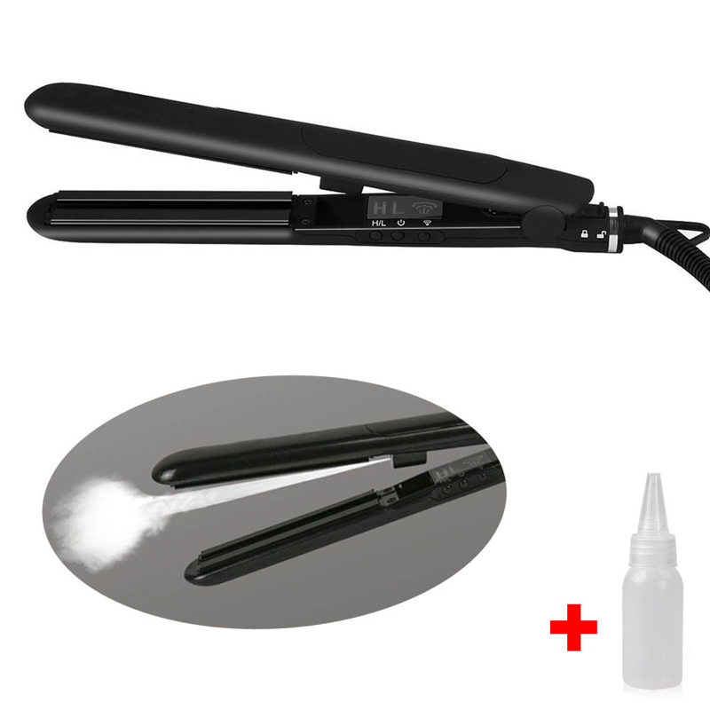 Professional MCH Hair Dryer Customized Argan Oil & Steam Iron Ceramic Tourmaline Flat Iron Home Salon Hair Straightener