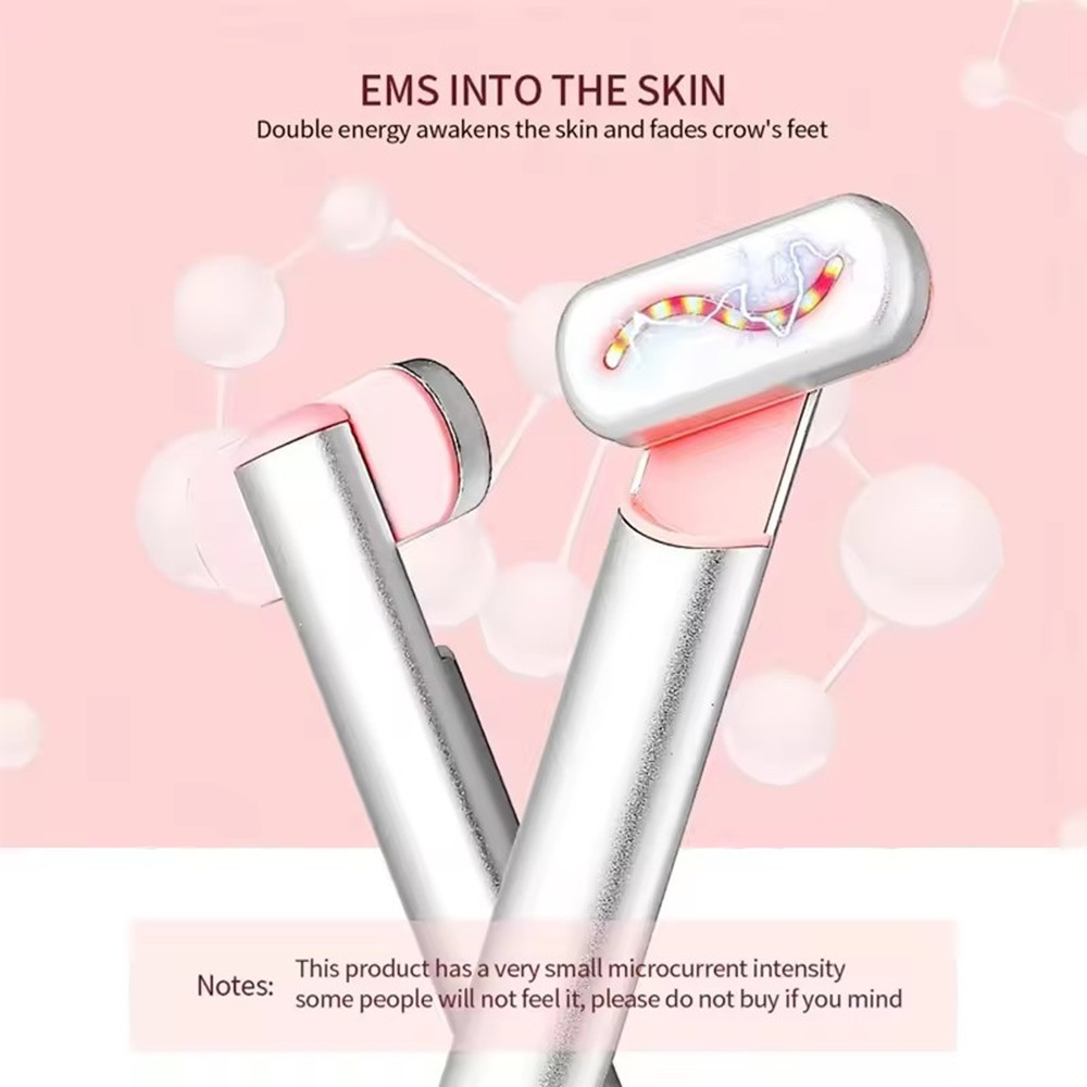 IFINE Beauty Facial Eye Massage Magic Wand Device Red Light Therapy EMS Heating Electric Eye Care Massager