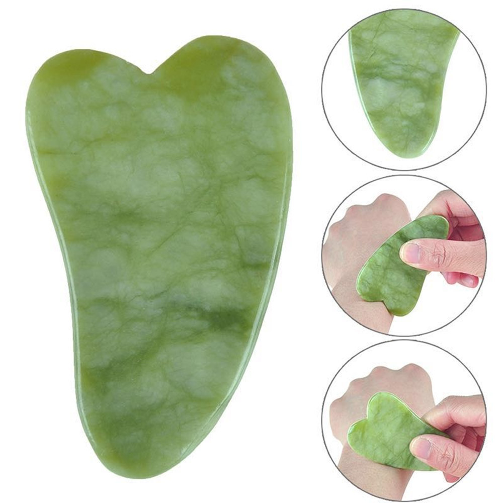 IFINE Beauty Facial Massager 100% Natural Xiuyan Jade Gua Sha Facial Tool for Skin Tightening Lifting Remove Winkles