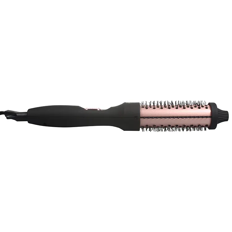 IFINE Beauty Fast heat Electric Ceramic Plate Hair Straightener Curling Iron Comb Brush Professional Hair Curling Brush