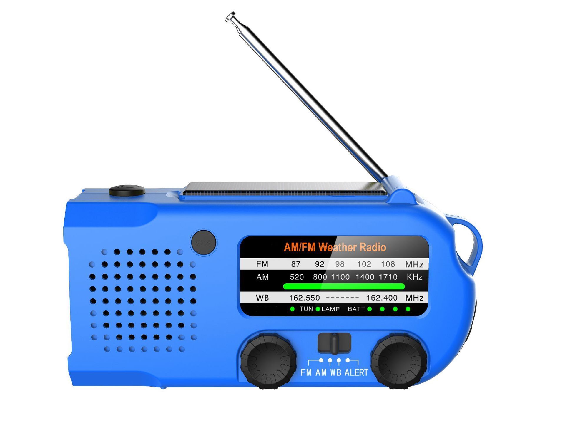 SOS am fm noaa emergency dynamo radio hand crank solar radio with reading lamp earphone jack