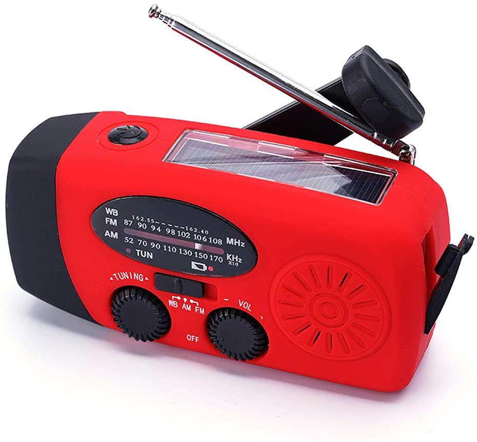 OEM Portable Rechargeable Emergency Solar Hand Crank 2000mah WB NOAA Radio with Phone Charger and LED Torch FM Radio