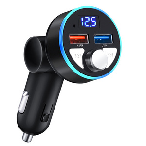 Wireless Fm Transmitter V5 Car Kit Radio Receiver Usb Car Charging Usb Dual 4.8 Fast Charge