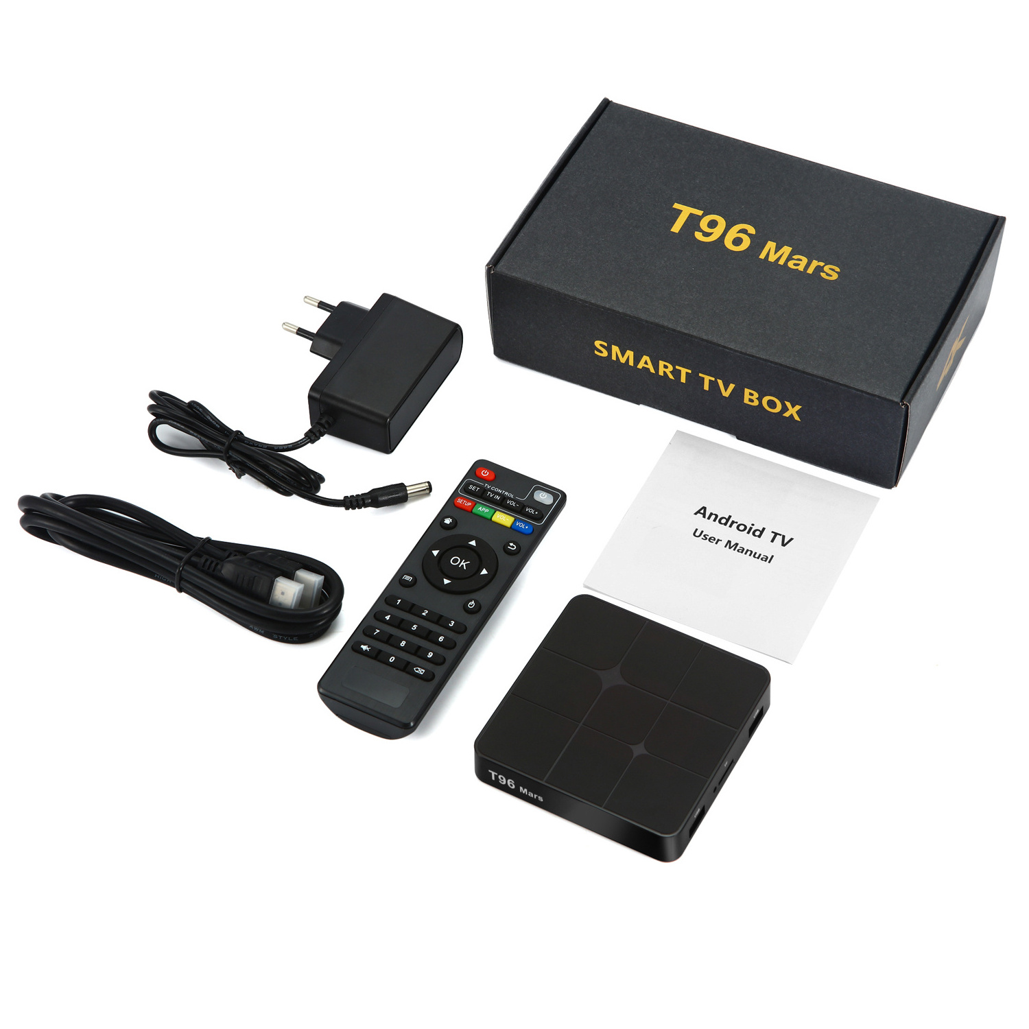 New Model T 96 Mars 1G 8G / 2G 16G Full HD 1080p 4k Ultra Android Internet Stream Tv Box Can Work With I8 MX3 C120