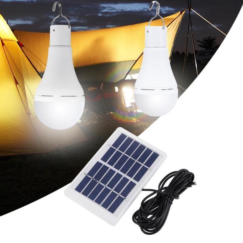 5 Modes 20 COB LED Solar Light Bulb Portable hang lamp USB Rechargeable Energy Bulb Lamp for Outdoor Camping Solar bulb Lamp