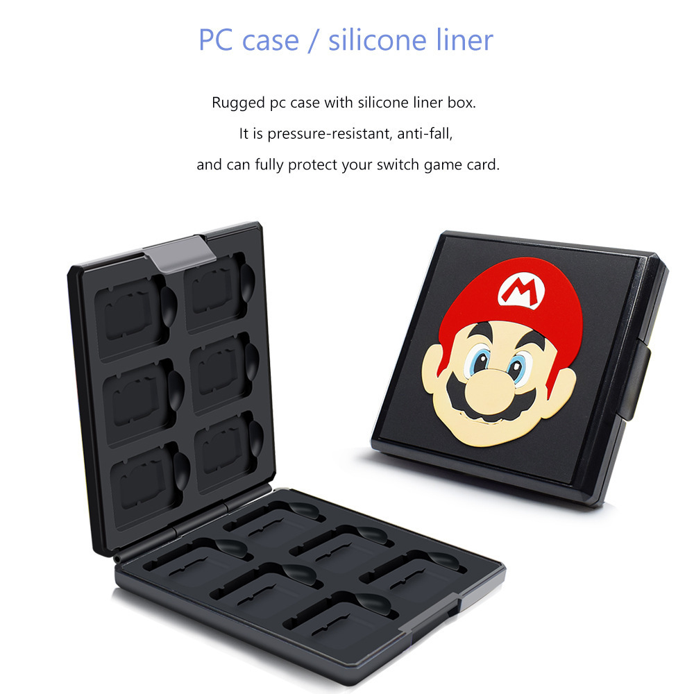 Portable Game Card Storage Case For Nintendo Switch Card Holder Shell Box with 12 Slots for NS Nintendo Switch OLED