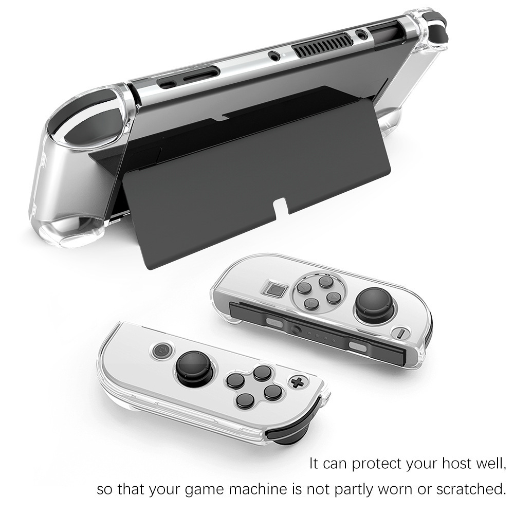 New Crystal Protective Case Compatible For Nintendo Switch OLED Transparent Hard Case Cover For Switch OLED Console Accessories