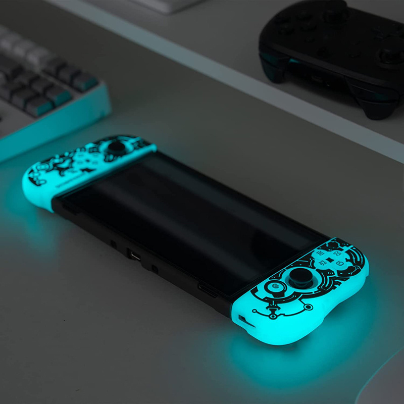 New Protective Case for Nintendo Switch Oled Zelda Kingdom Luminous Silicone Soft Cover for Switch Console Joy-Con Controller