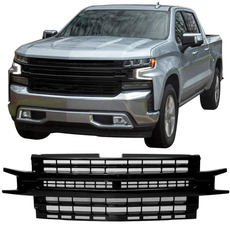 Car Bodykits Front Bumper Grille For Chevrolet Silverado 1500 2019 2020 Replacement Grilles