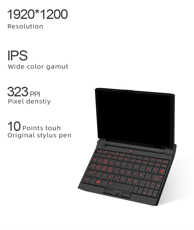 OneGX1 Pro PC Mini laptop core i7-1160G7 16GB 512GB wifi version 1920*1200 game & office small and powerful 7 inch mini laptop