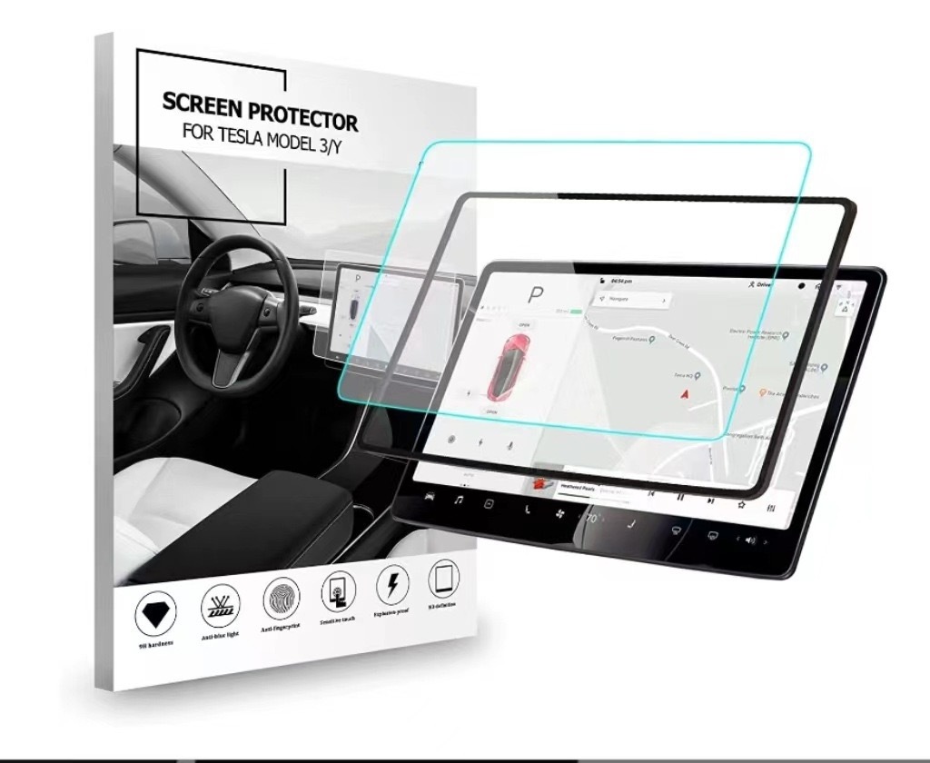 Tempered Glass Screen Protector Model 3 Model Y 15 Center Control Touchscreen Car Navigation Touch Screen Protector