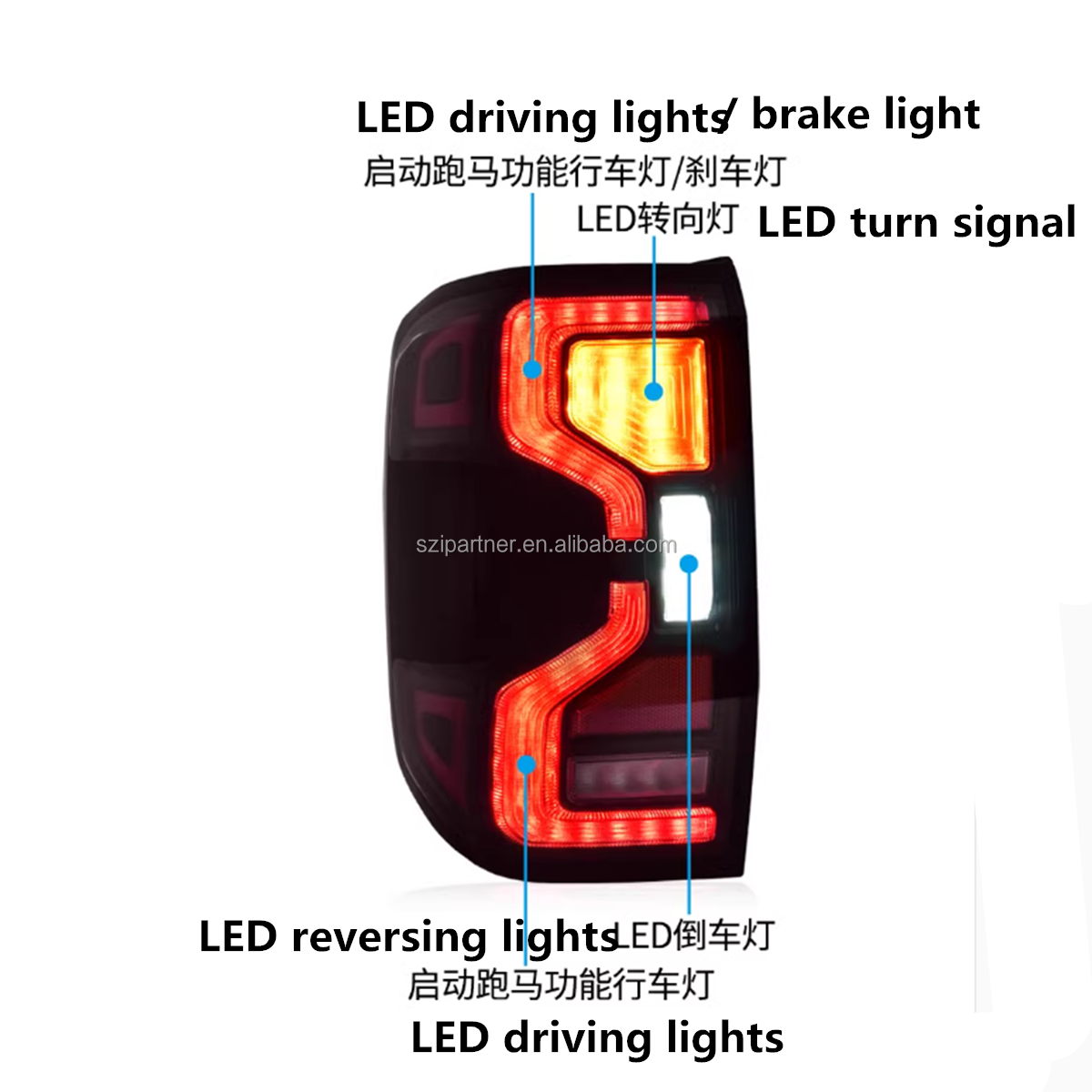 Auto Led Taillights Car LED Tail Lamp for Ford Ranger T9 Rear Lights  2022 2023