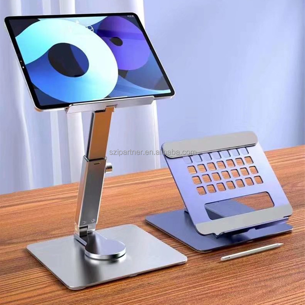 Adjustable 360 Rotatable Stand With Stable Aluminum Alloy Holder for iPad Tablet Stand