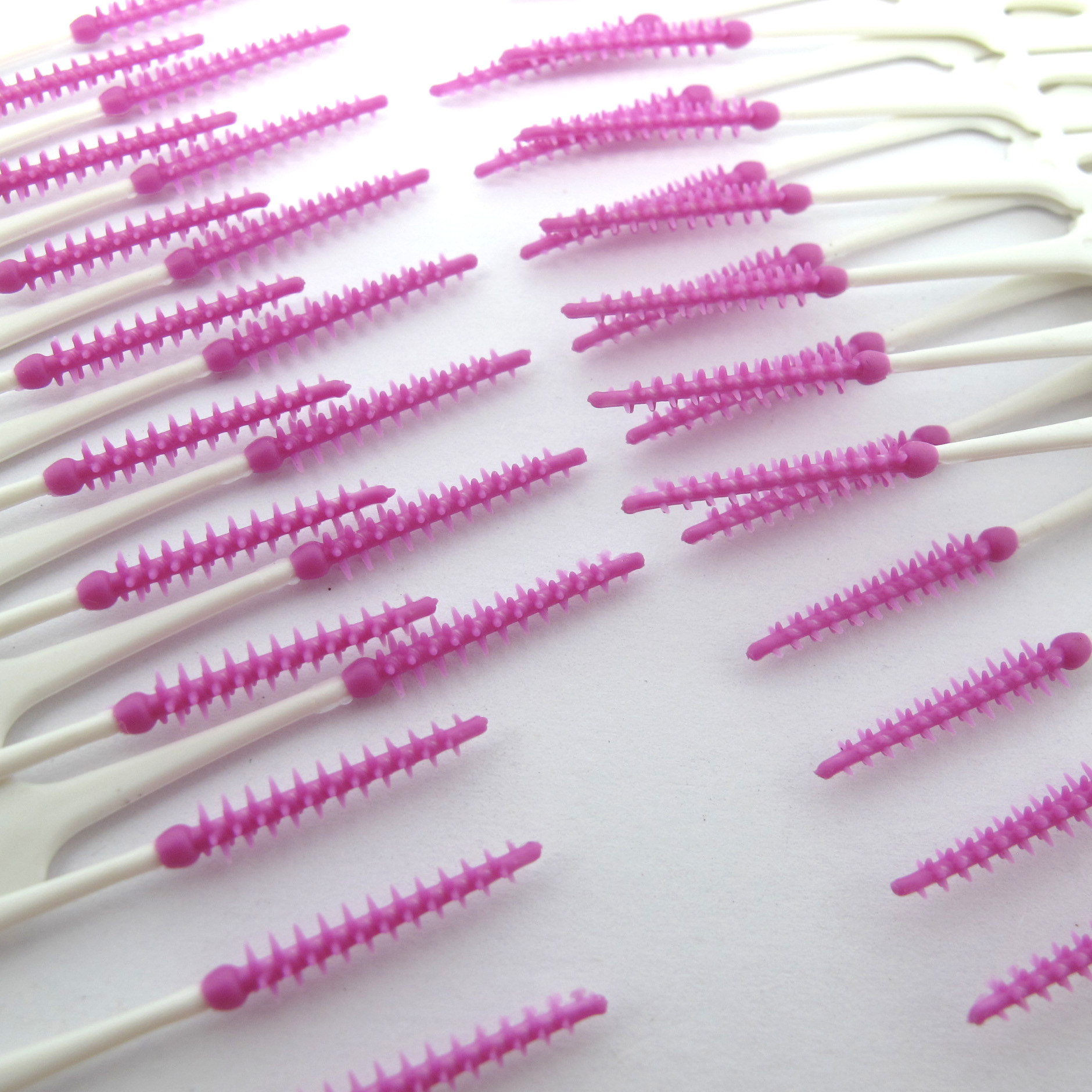 High quality 40pcs tooth pick plastic toothpick tepe interdental brushes soft silicone tooth pick brush