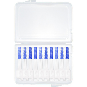 Custom portable 20pcs soft rubber toothpick silicone dental pick teeth cleaning silicone interdental brush