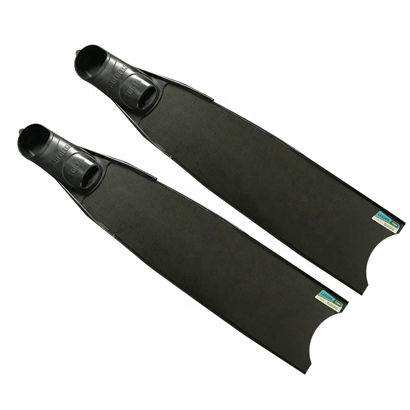 Medium hardness pure carbon fiber long flippers deep diving freediving flippers flippers frog shoes