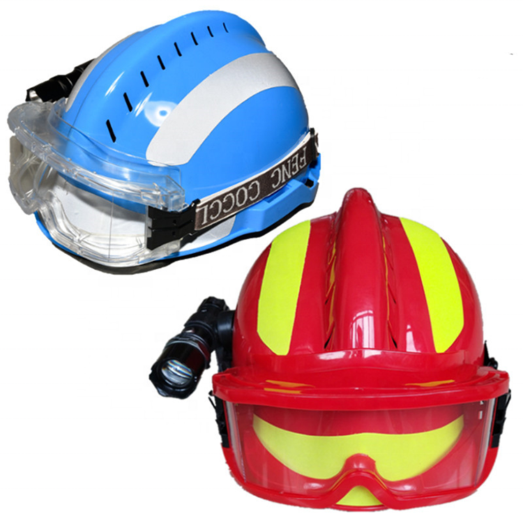 Safety Helmet CE Head Protective Construction Hard Hat Insturial Rescue Helmet With Goggles Flashlight