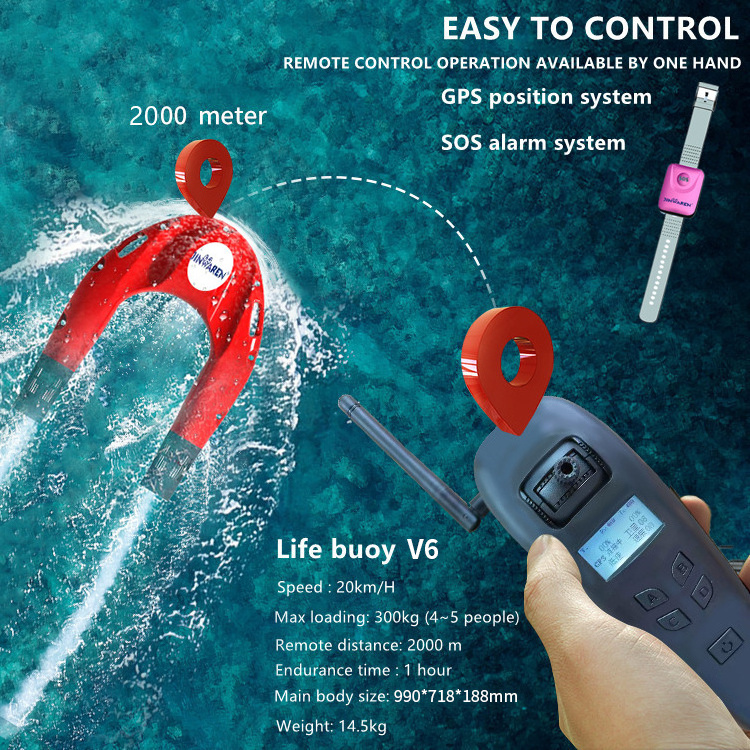 Professional Intelligent Safety Rescue Equipment Saving Tool Wireless Remote Control Electric Life Buoy Battery Lifebuoy