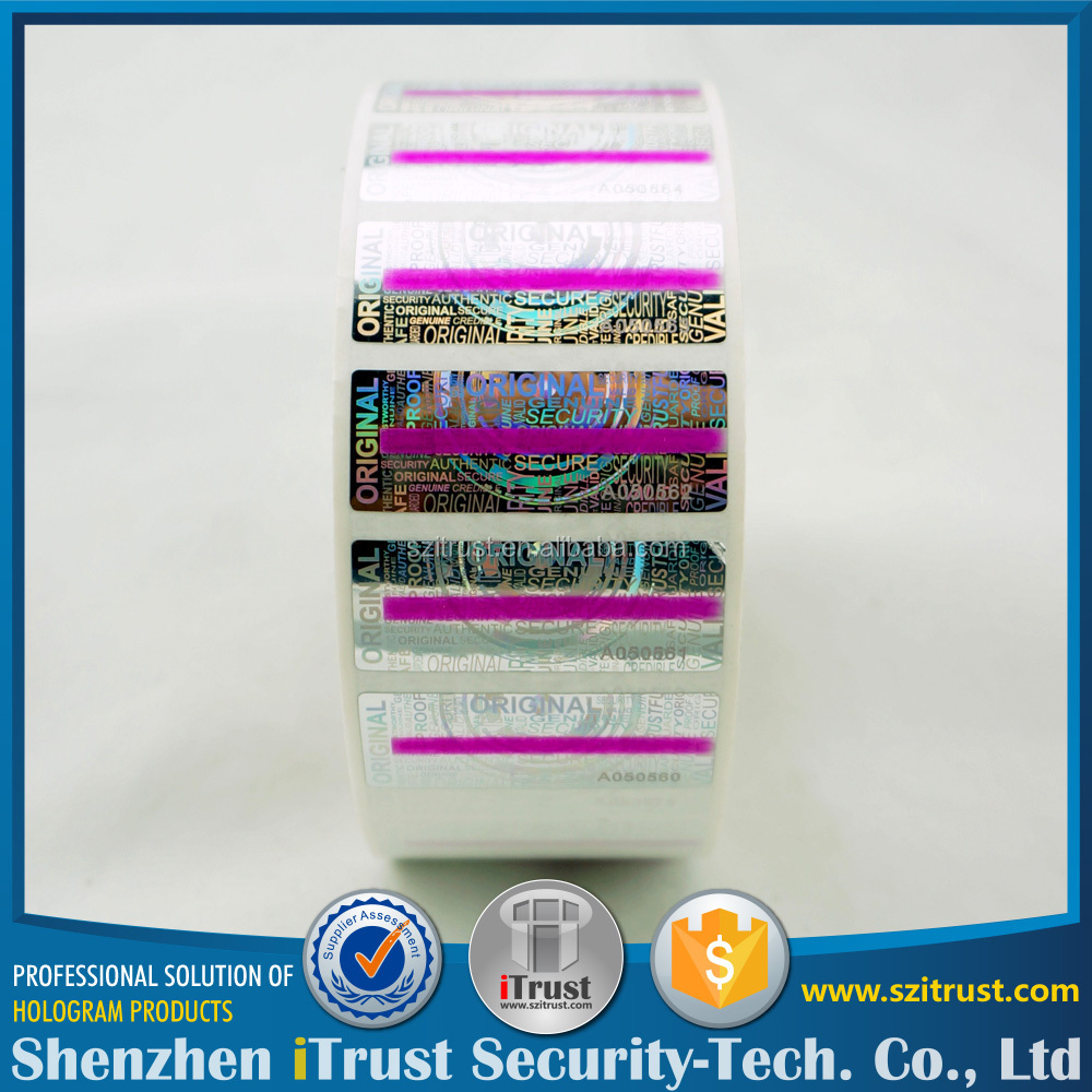 Factory Direct Sales Customizable Security Hologram Scratch off Label Sticker Roll