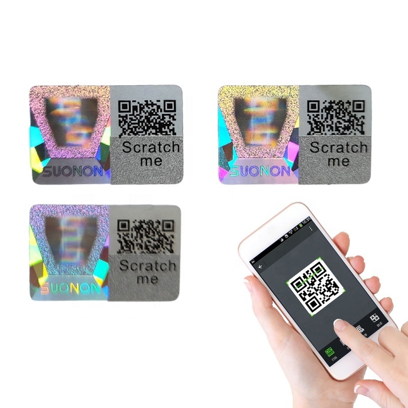 Safe Office Sticker Vct Hologram Security Seal Sticker Labels Anti Qr Code Tamper Evident Hologram Sticker