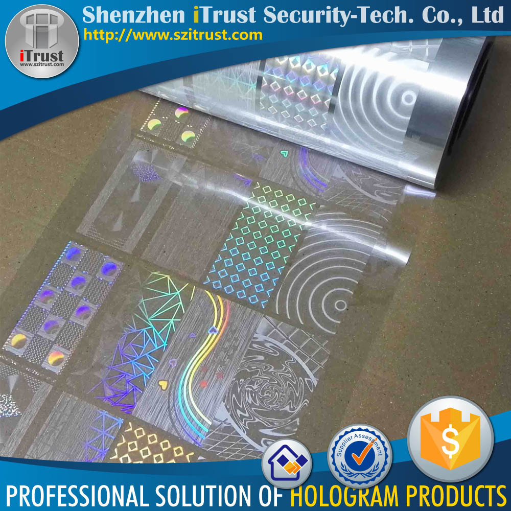 Transparent hologram film & translucent holographic film BOPP film