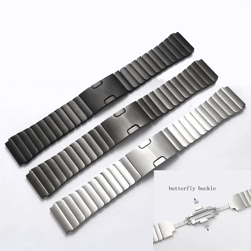 IVANHOE Luxury 22mm Stainless Steel Watch Band for Huawei GT2 3 Pro 46mm Strap Sport Bracelet For Samsung Gear S3 Watch 3