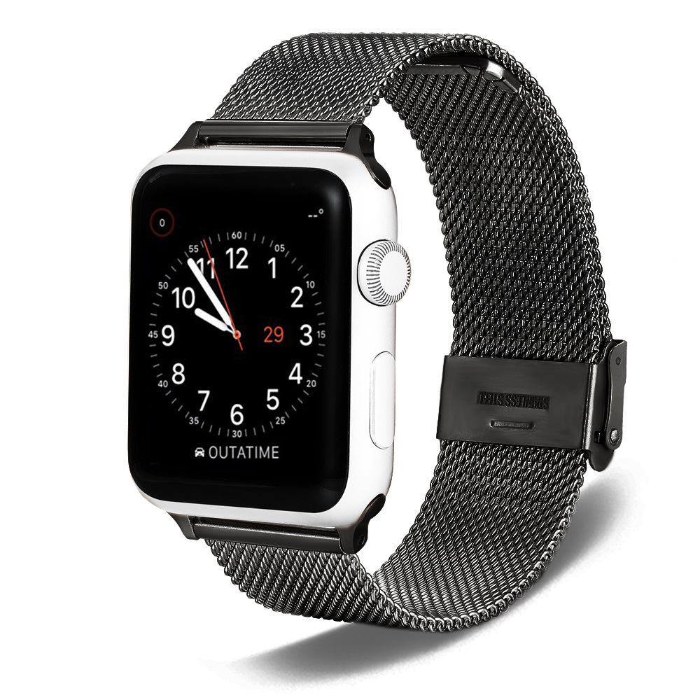 IVANHOE Band For Apple Watch,Stainless Steel Mesh Sport Wristband Loop Strong Magnetic Closure Strap for iWatch Series 1 2 3 4