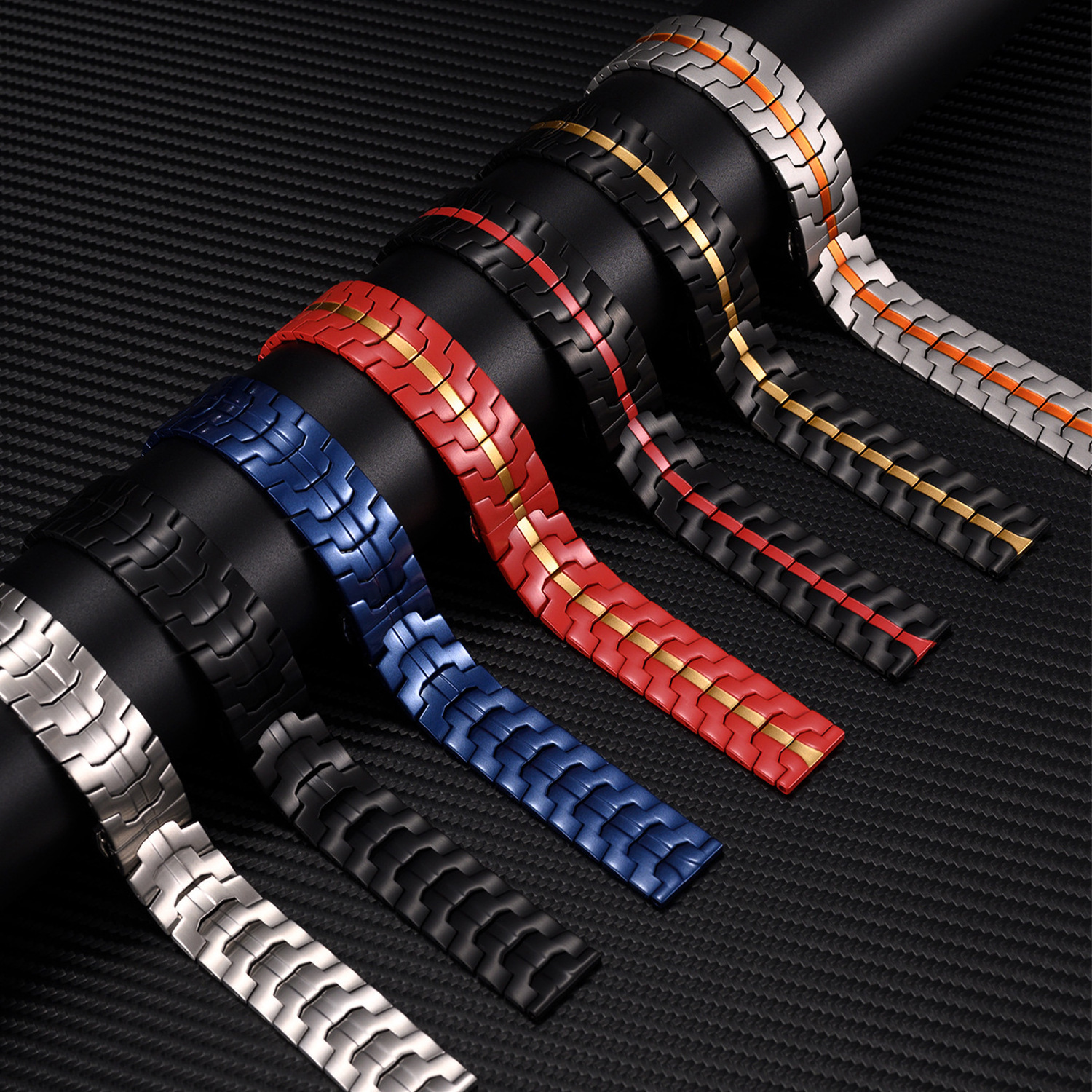 IVANHOE 20mm 22mm Titanium Color Band for Samsung Galaxy Watch 4 5 6 40 44mm Classic 42mm 46mm 5Pro 45mm Luxury Bracelet Strap