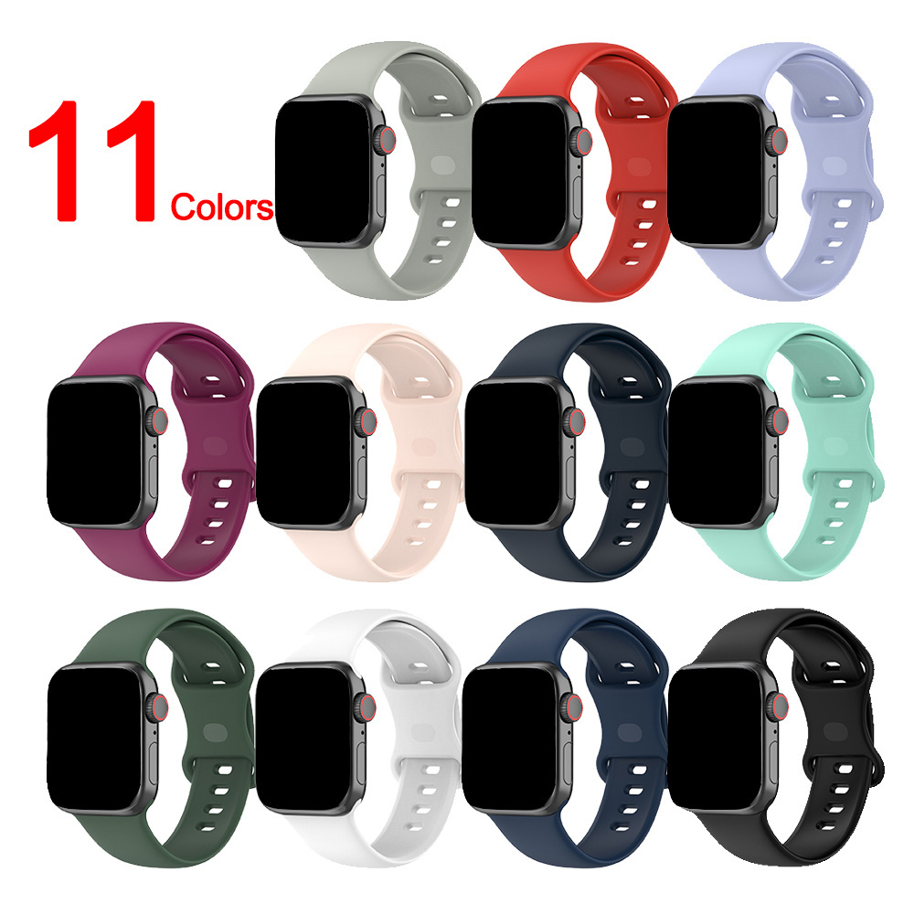 IVANHOE TPU Snap Buckle Rubber Strap For Apple Watch 42mm Fashion Bracelet Wristbands For Apple Watch 44mm Band