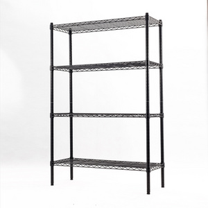 Light Duty Wire Mesh Shelving Black Epoxy Coating Wire Closet Shelving Rack