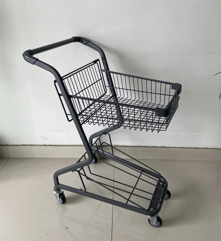 Supermarket  Storage  Metal Shopping trolley with basket