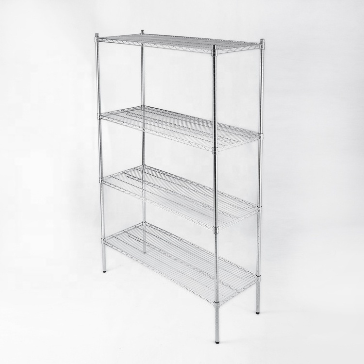 commercial 14x24x72 inch 4 layer Mobile shelf adjustable wire metal shelving rack