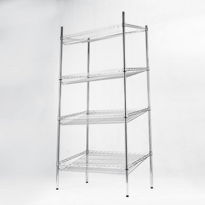 NSF Metal Shelf Rack 5-tier Diagonal Basket Rack Wire Mesh Shelving Unit