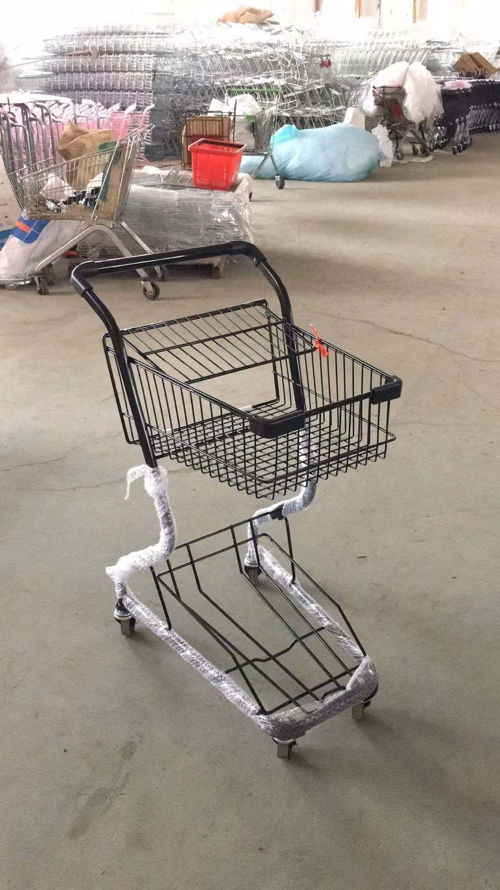 Supermarket  Storage  Metal Shopping trolley with basket