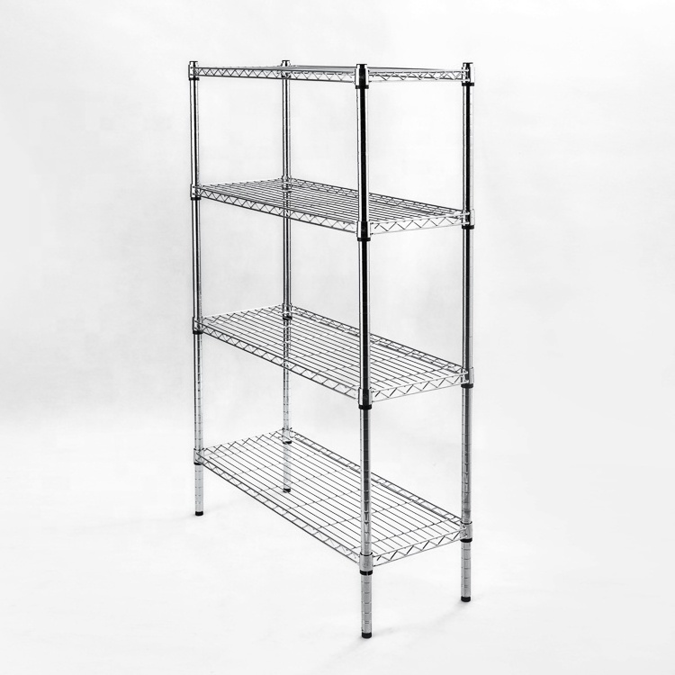 Chrome 3 Tiers Storage Shelf Rack Wire Shelving Wired Shelf customized design for sale