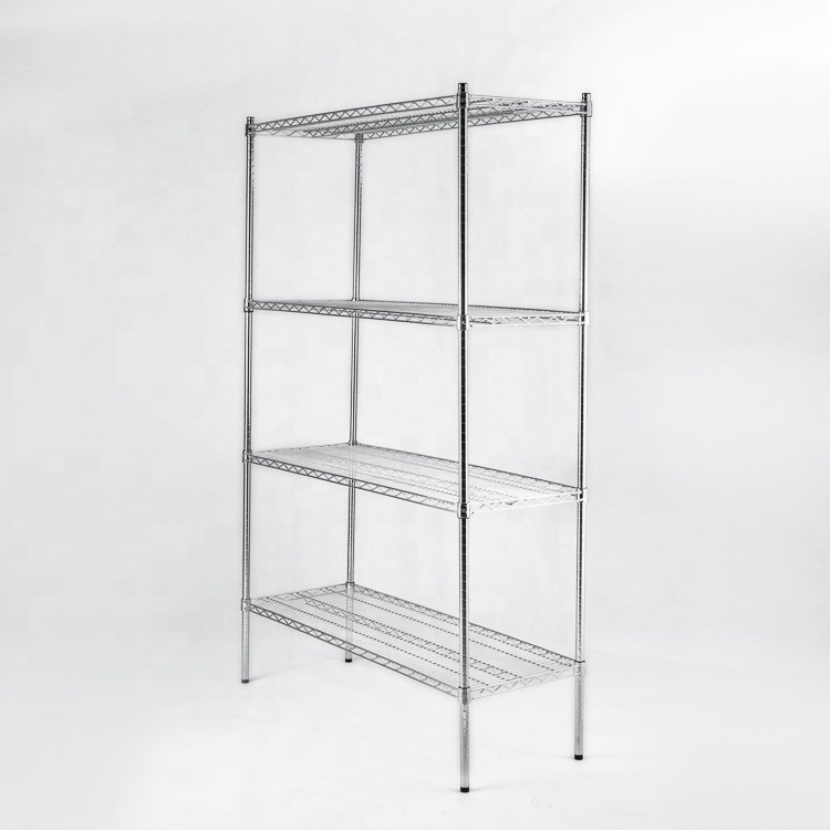 4-Tier Metal NSF Adjustable Steel Shelves Heavy Duty Shelf Wire Shelving