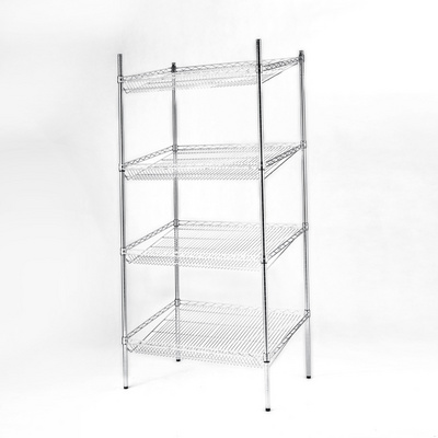 NSF Approved 4 Wheels Easy Moving Slanted Basket Rack Wire Shelving shelf customized design for sale