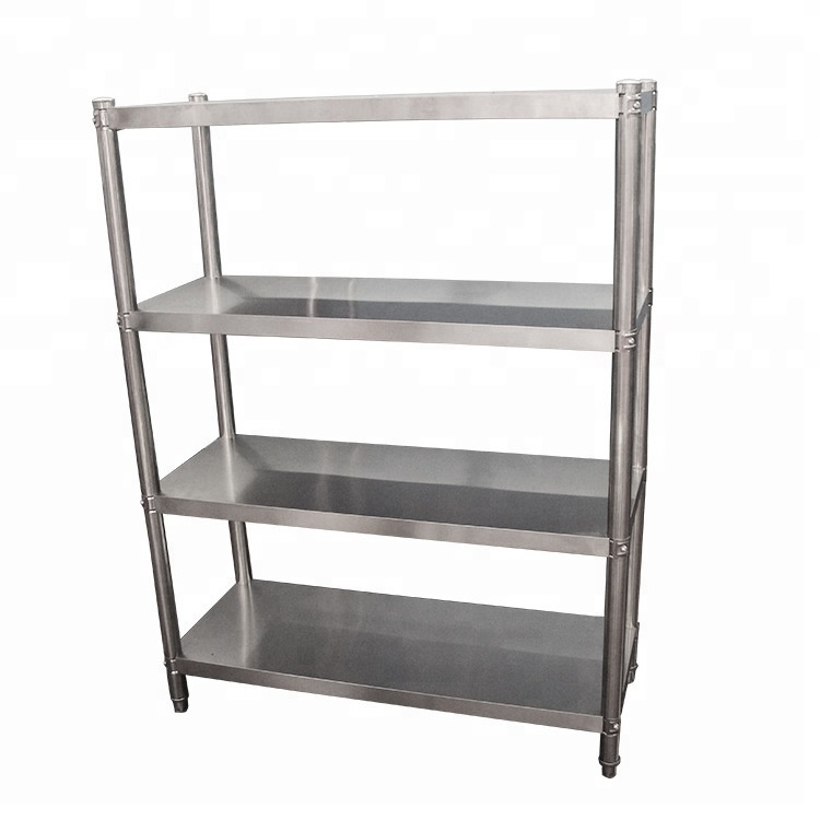 Restaurant Fruit Vegetable Kitchen Stainless Steel 4 Tire Storage Rack  Shelf customized design for sale