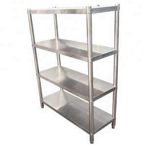 Restaurant Fruit Vegetable Kitchen Stainless Steel 4 Tire Storage Rack  Shelf customized design for sale