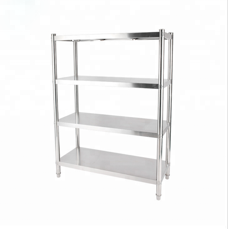 Restaurant Fruit Vegetable Kitchen Stainless Steel 4 Tire Storage Rack  Shelf customized design for sale