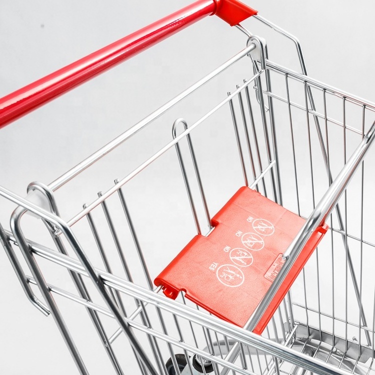 Supermarket Store Unfolding Powder Coated Shopping Cart Shopping Trolleys