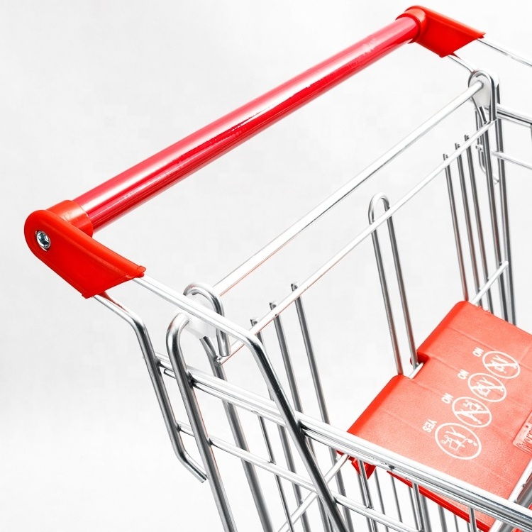 150L Unfolding Metal Shopping Cart Trolley For Supermarket customized design for sale