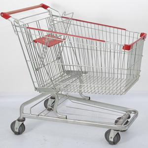 150L Unfolding Metal Shopping Cart Trolley For Supermarket customized design for sale