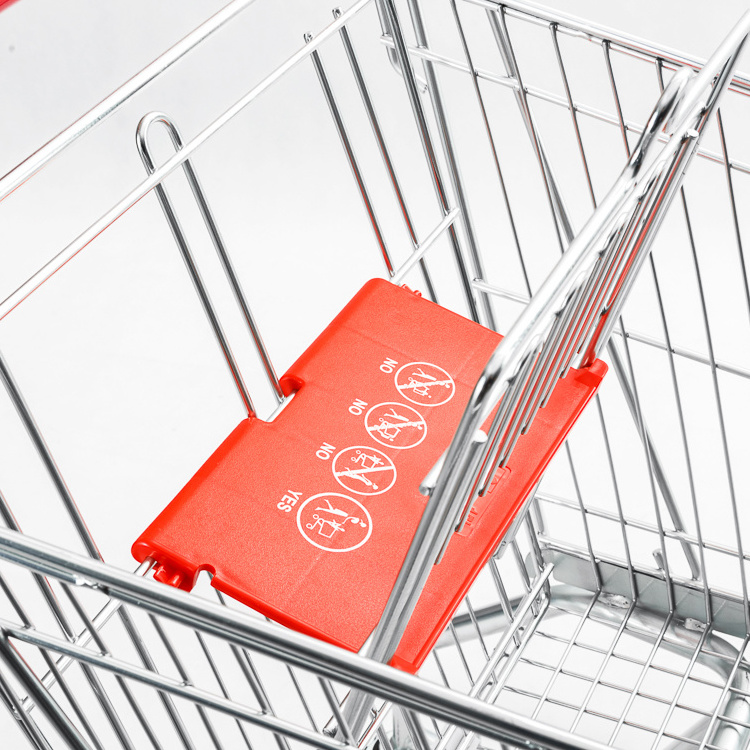 Supermarket Store Unfolding Powder Coated Shopping Cart Shopping Trolleys