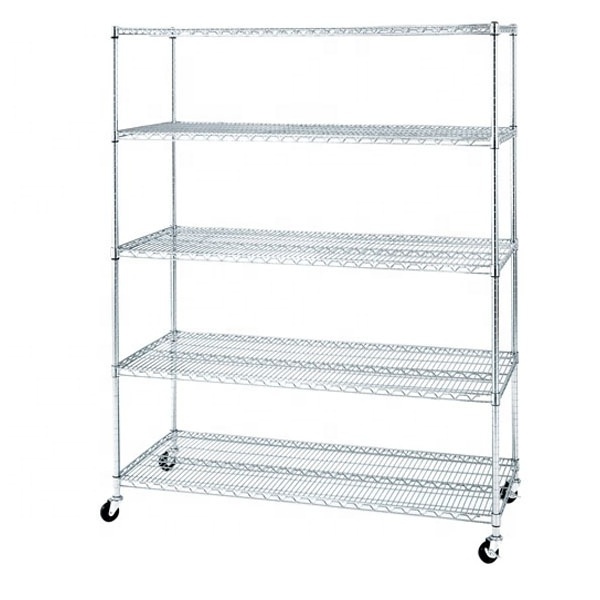 Kitchen Chrome Coated Metal Rack Wire Shelving shelf Unit customized design for sale