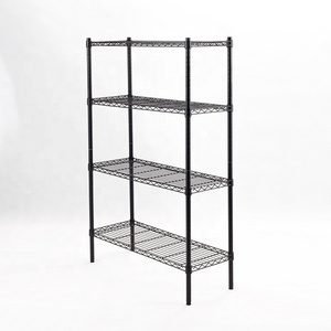 Metal Shelf  Racking  Black Epoxy Coated Black Epoxy Coated  Racking Wire Shelving with wheels