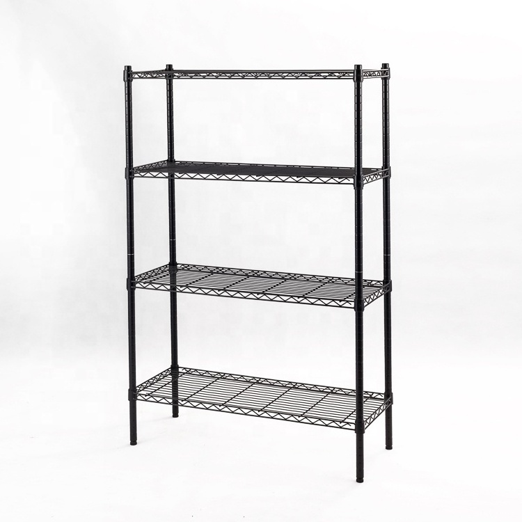 Metal Shelf  Racking  Black Epoxy Coated Black Epoxy Coated  Racking Wire Shelving with wheels